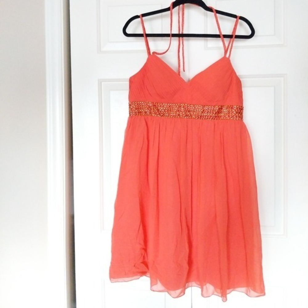 Orange‎ Sparkle Babydoll Dress 10